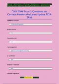 CHM 2046 Exam 3 Questions and  Correct Answers the Latest Update 2025- 2026