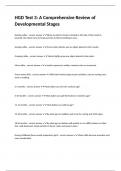 HGD Test 3&colon; A Comprehensive Review of Developmental Stages