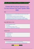 COUN 502 Final Exam Questions and  Correct Answers the Latest Update 2025- 2026