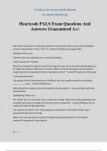 Heartcode PALS Exam Questions And Answers &lpar;Guaranteed A&plus;&rpar;