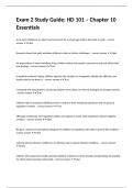 Exam 2 Study Guide&colon; HD 101 &ndash; Chapter 10 Essentials