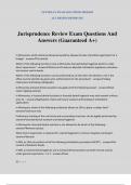 Jurisprudence Review Exam Questions And Answers &lpar;Guaranteed A&plus;&rpar;