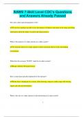RAWS 7-Skill Level CDC's Questions and Answers Already Passed