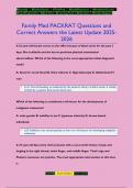 Family Med PACKRAT Questions and  Correct Answers the Latest Update 2025- 2026