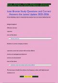 Lean Bronze Study Questions and Correct  Answers the Latest Update 2025-2026