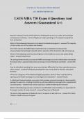 LSUS MHA 710 Exam 4 Questions And Answers &lpar;Guaranteed A&plus;&rpar;