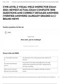 CWB LEVEL 2 VISUAL WELD INSPECTOR EXAM 2024 NEWEST ACTUAL EXAM COMPLETE 1000 QUESTIONS AND CORRECT DETAILED ANSWERS &lpar;VERIFIED ANSWERS&rpar; &vert;ALREADY GRADED A&plus;&sol;&sol; BRAND NEW&excl;&excl;