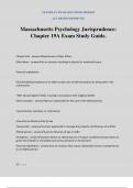 Massachusetts Psychology Jurisprudence&colon; Chapter 19A Exam Study Guide&period;