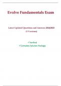Evolve Fundamentals Exam Latest Updated Questions and Answers 2024&sol;2025 &lpar;3 Versions&rpar;