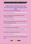 OBGYN Pearls &lpar;196&rpar; Questions and  Correct Answers the Latest Update 2025- 2026OBGYN Pearls &lpar;196&rpar; Questions and  Correct Answers the Latest Update 2025- 2026