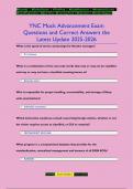 YNC Mock Advancement Exam Questions and Correct Answers the  Latest Update 2025-2026