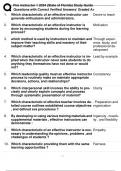 Fire instructor 1 2024 &lpar;State of Florida&rpar; Study Guide Questions with Correct Verified  Answers&sol; Graded A&plus;