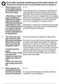 Evolve HESI Leadership and Management Exam 2024 Complete 150  Actual Exam Questions with Correct Detailed Answers&sol; Graded A&plus;
