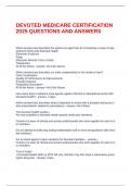 DEVOTED MEDICARE CERTIFICATION 2025 QUESTIONS AND ANSWERS