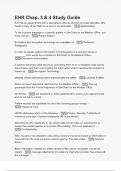 EHR Chap&period; 3 & 4 Study Guide questions and answers