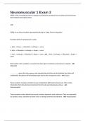 Neuromuscular 1 Exam 2 Questions And Answers 