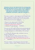 PHARMACOLOGY RN HESI EXIT EXAM 2024&2025-HESI RN PHARMACOLOGY EXIT EXAM VERSION 1 COMPLETE ALL 55 QUESTIONS AND CORRECT DETAILED ANSWERS WITH RATIONALES &lpar;VERIFIED ANSWERS&rpar; ALREADY GRADED A&plus;