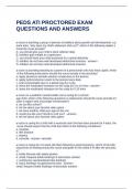 PEDS ATI PROCTORED EXAM QUESTIONS AND ANSWERS