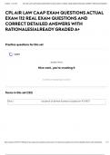 CPL AIR LAW CAAP EXAM QUESTIONS ACTUAL EXAM 112 REAL EXAM QUESTIONS AND CORRECT DETAILED ANSWERS WITH RATIONALES&vert;ALREADY GRADED A&plus;