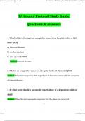 LA County Protocol Study Guide &lpar;2024 &sol; 2025&rpar; Questions and Verified Answers&comma; 100&percnt; Guarantee Pass