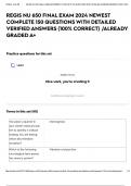 REGIS NU 650 FINAL EXAM 2024 NEWEST COMPLETE 150 QUESTIONS WITH DETAILED VERIFIED ANSWERS &lpar;100&percnt; CORRECT&rpar; &sol;ALREADY GRADED A&plus;