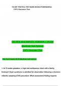HESI Maternity OB Version 1 Exam Questions and Verified Answers