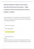 HESI OB MATERNITY VERSION 1 NEW UPDATE 2023 - 2024 WITH RATIONALES GRADED A&plus; HESI MATERNITY OB EXIT EXAM QUESTIONS AND 100&percnt; CORRECT ANSWERS LATEST UPDATE 2025