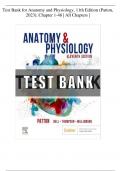 Test Bank for Anatomy and Physiology&comma; 11th Edition &lpar;Patton&comma; 2023&rpar;&comma; Chapter 1-48 &vert; All Chapters&sol; newest version 2024