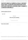 NUR 1211 MEDICAL SURGICAL EXAM 2 NEWEST EXAM 2024 COMPLETE 250 QUESTIONS WITH DETAILED VERIFIED ANSWERS &lpar;100&percnt; CORRECT&rpar; &sol;ALREADY GRADED A&plus;