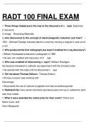 RADT 100 FINAL EXAM Questions and Answers 2024