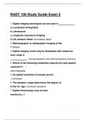RADT 100 Study Guide Exam 2 Questions and Answers 2024