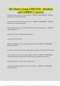 SIE Mastery Exam UPDATED Questions  and CORRECT Answers