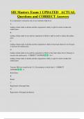 SIE Mastery Exam 1 UPDATED ACTUAL  Questions and CORRECT Answers