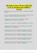 SIE Mastery Exam 2 Review UPDATED ACTUAL Questions and CORRECT Answers