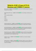 Relativity 10 RCA Exam ACTUAL  Questions and CORRECT Answers