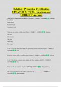 Relativity Processing Certification UPDATED ACTUAL Questions and  CORRECT Answers