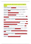 CPR EXAM REVIEW QUESTIONS 2024 