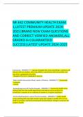    NR 442 COMMUNITY HEALTH EXAM 1&comma;LATEST PREMIUM UPDATE 2024-2025&vert;BRAND NEW EXAM QUESTIONS AND CORRECT VERIFIED ANSWERS&comma;ALL GRADED A&plus;&vert;GUARANTEED SUCCESS&vert;LATEST UPDATE 2024-2025