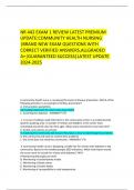 NR 442 EXAM 1 REVIEW LATEST PREMIUM UPDATE&colon;COMMUNITY HEALTH NURSING &vert;BRAND NEW EXAM QUESTIONS WITH CORRECT VERIFIED ANSWERS&comma;ALLGRADED A&plus;&vert;GUARANTEED SUCCESS&vert;LATEST UPDATE 2024-2025