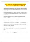 CWV Final Exam Review Questions and 100&percnt; Correct Answers&vert; Latest Update 2024-25