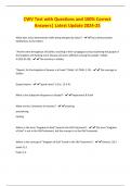 CWV Test with Questions and 100&percnt; Correct Answers&vert; Latest Update 2024-25