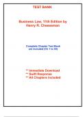 Test Bank for Business Law&comma; 11th Edition by Cheeseman &lpar;All Chapters included&rpar;