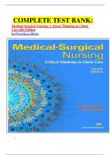  COMPLETE TEST BANK&colon; Medical-Surgical Nursing&colon; Critical Thinking in Client Care 4th Edition by Priscilla LeMone Latest Update 