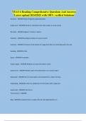 TEAS 6 Reading Comprehensive Questions And Answers Latest upload 2024&sol;2025 with 100&percnt; verified Solutions