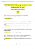 TEST BANK For RN ATI concept-based assessment&comma; proctored exam for level 1 100&percnt; Verified Answers&vert;&vert; Graded A