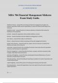 MHA 706 Financial Management Midterm Exam Study Guide&period;