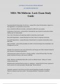 MHA 706 Midterm- Lord&period; Exam Study Guide