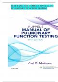 TEST BANK FOR RUPPEL&rsquo;S MANUAL OF PULMONARY FUNCTION TESTING