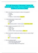 ILTS 305 Elementary Education Content Test Latest Questions With Correct Solutions&vert; Already  Graded A&vert; Ace Your Grades&period;