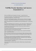 NAPSRx Practice Questions And Answers &lpar;Guaranteed A&plus;&rpar;